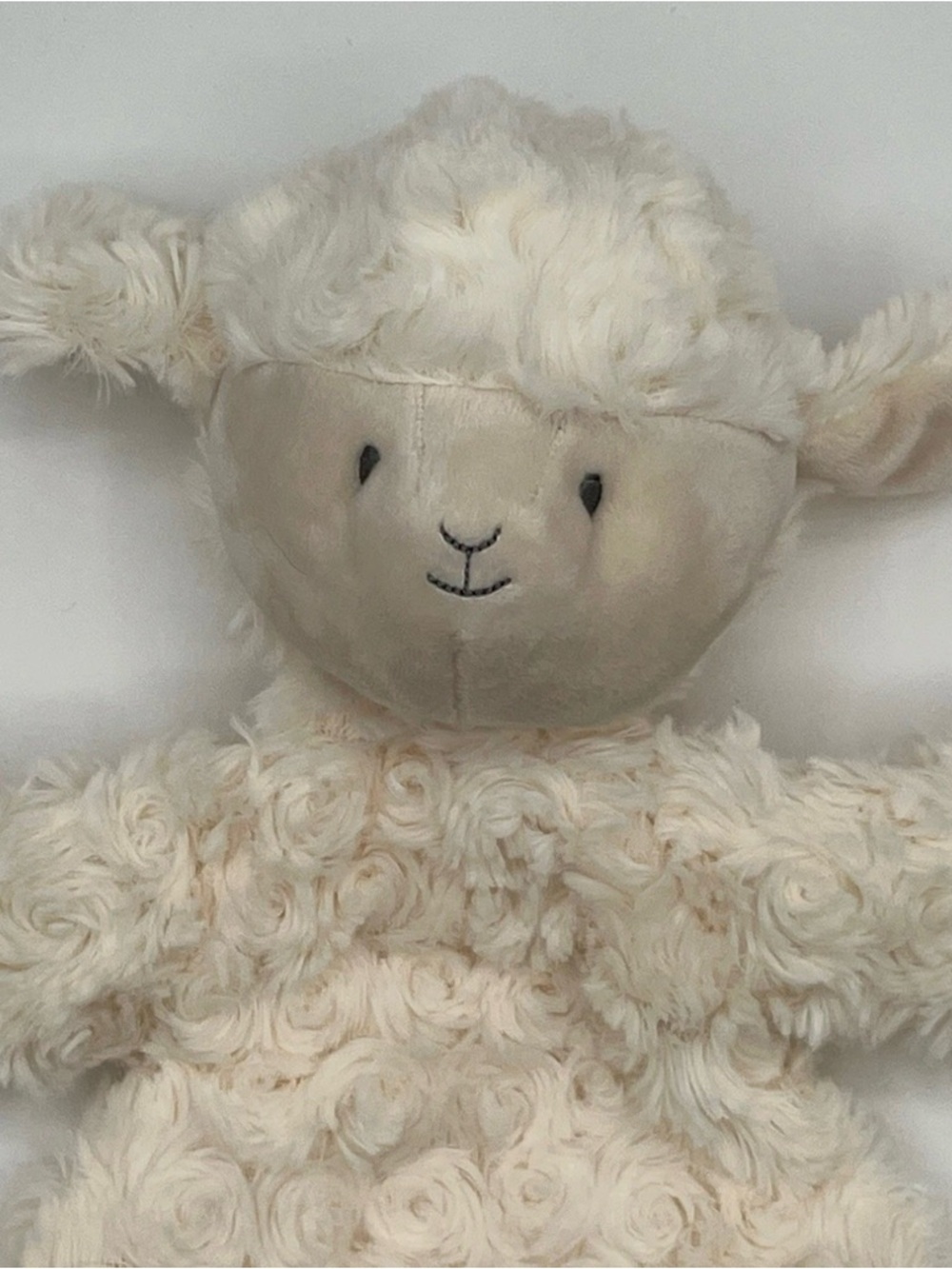 Demdaco Cream Plush Lamb Decorative Stuffed Animal